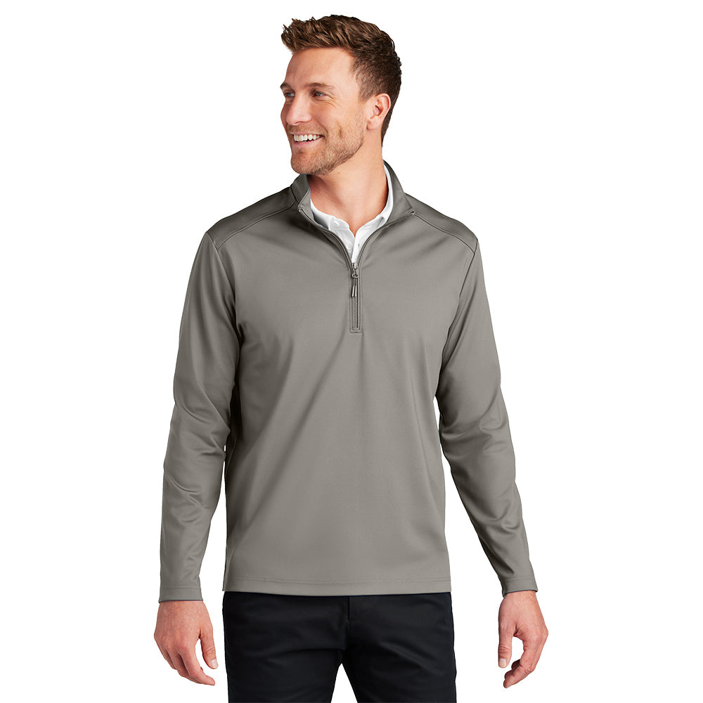 Port Authority® C-FREE® Double Knit 1/4-Zip - Smoke Grey