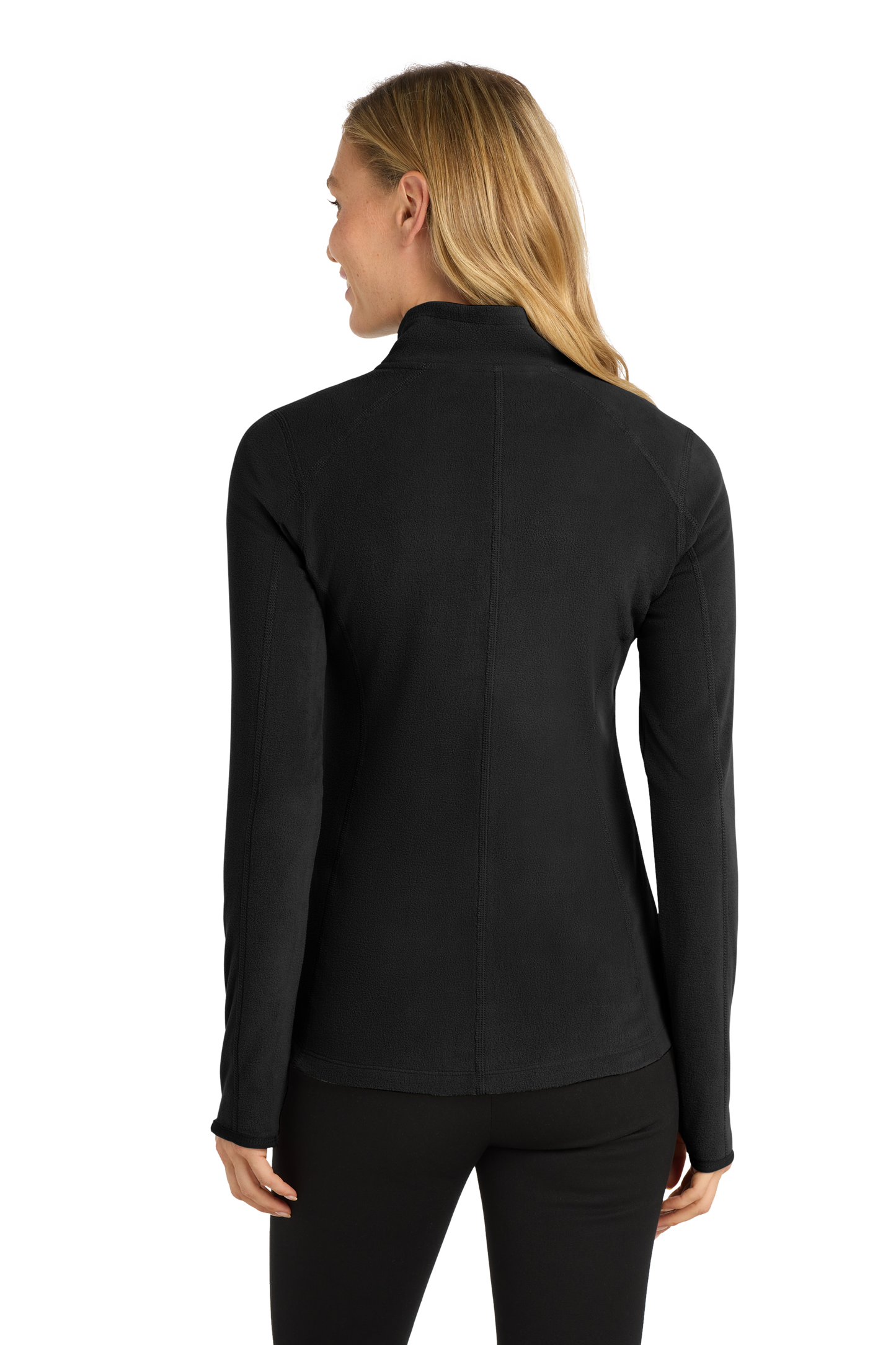 Port Authority® Women's Microfleece 1/2-Zip Pullover - Black