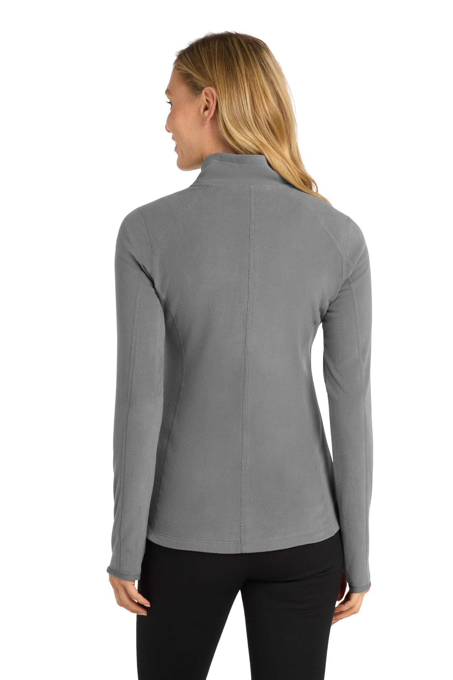 Port Authority® Women's Microfleece 1/2-Zip Pullover - Pearl Grey