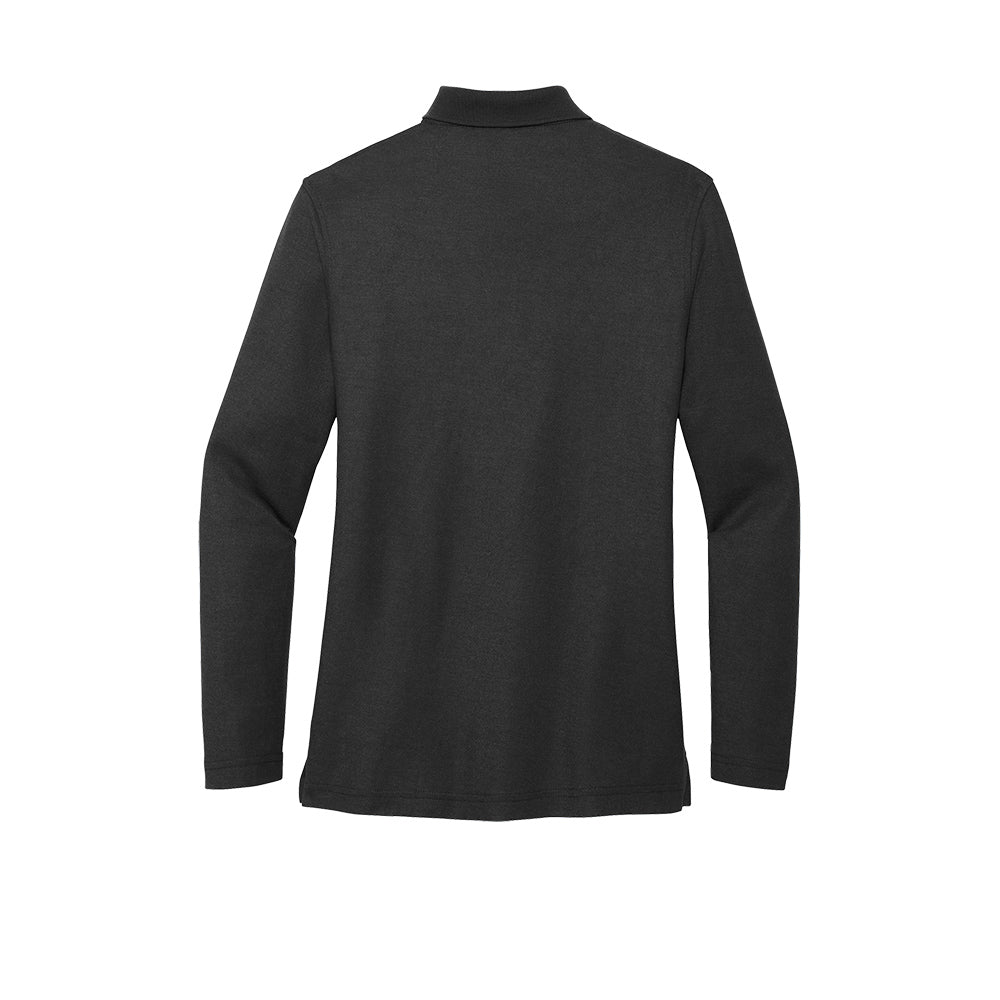 Port Authority® Women's Silk Touch™ Long Sleeve Polo - Black