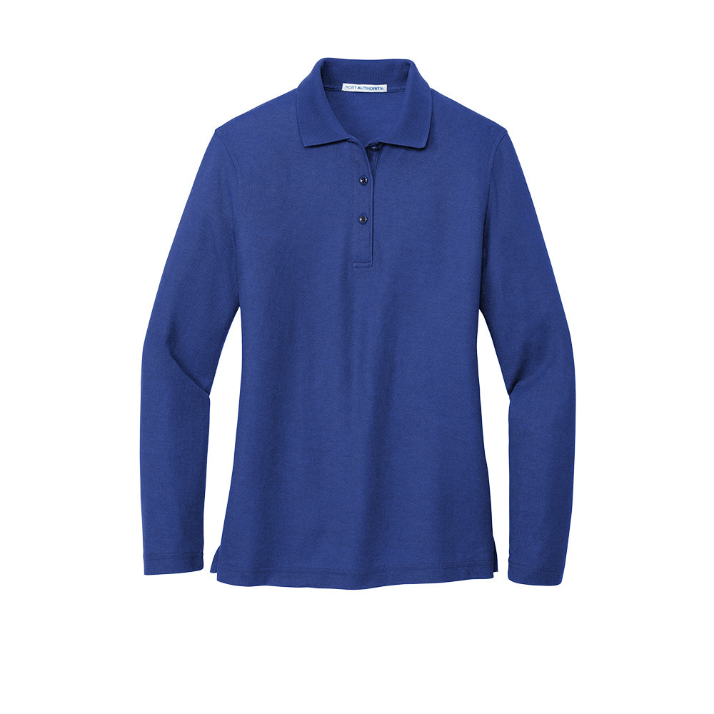 Port Authority® Women's Silk Touch™ Long Sleeve Polo - Royal