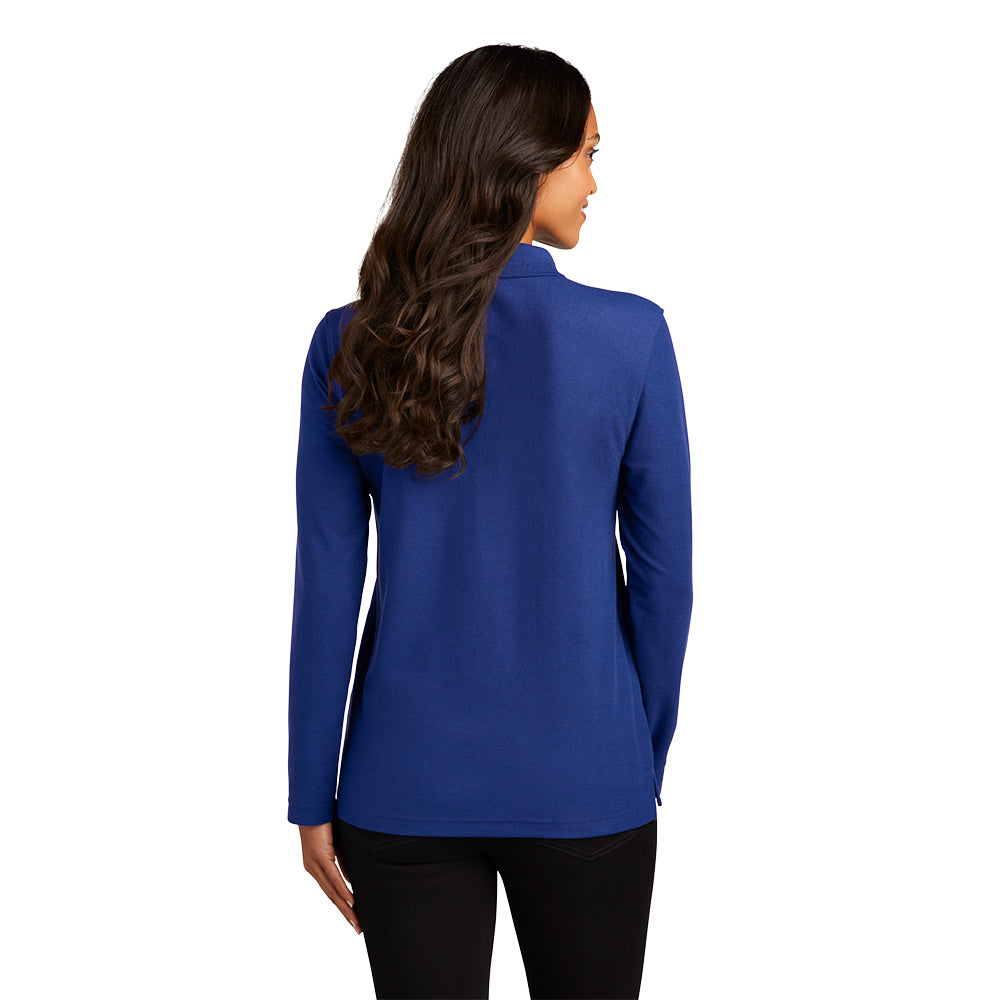 Port Authority® Women's Silk Touch™ Long Sleeve Polo - Royal