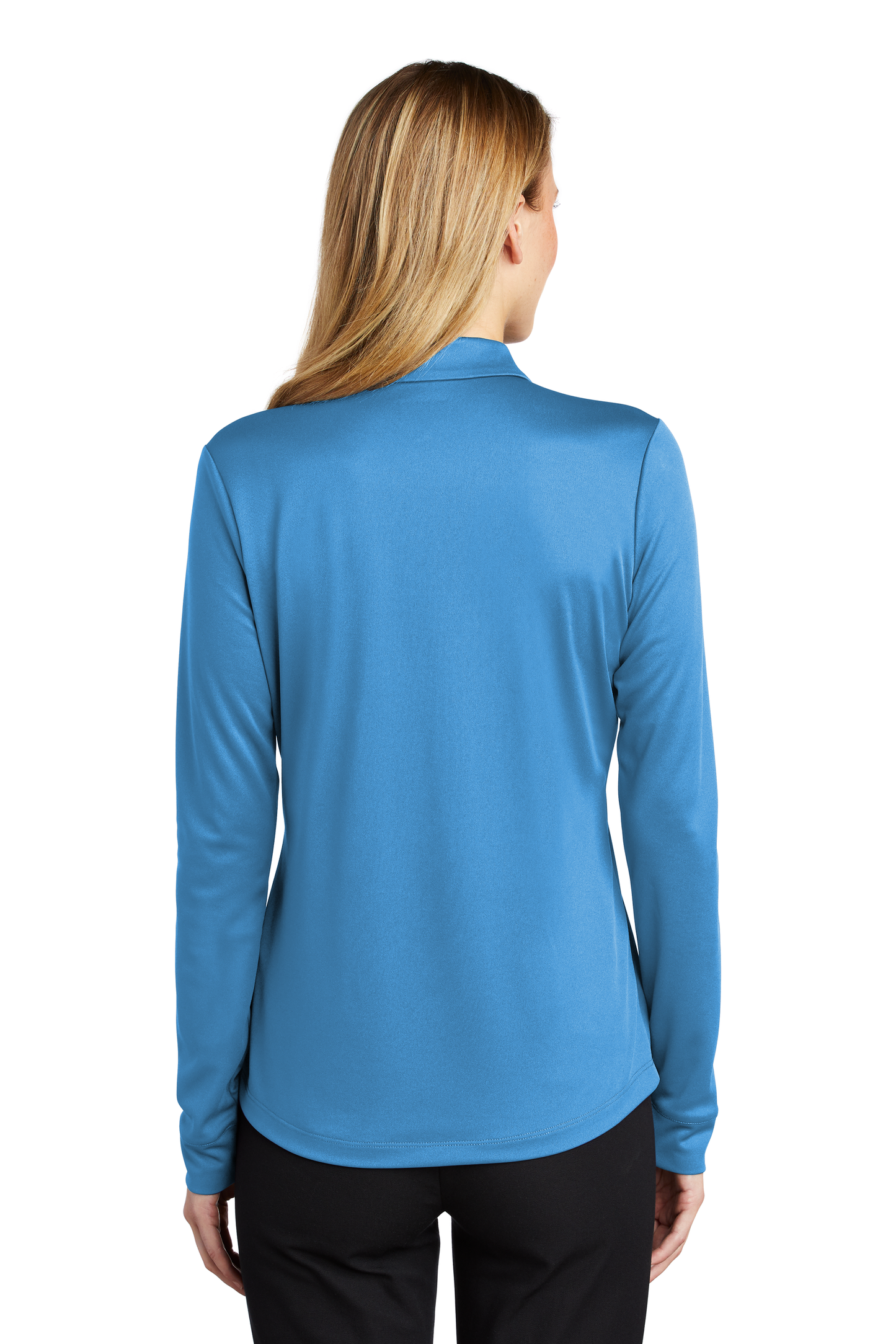 Port Authority ® Women's Silk Touch ™ Performance Long Sleeve Polo - Carolina Blue