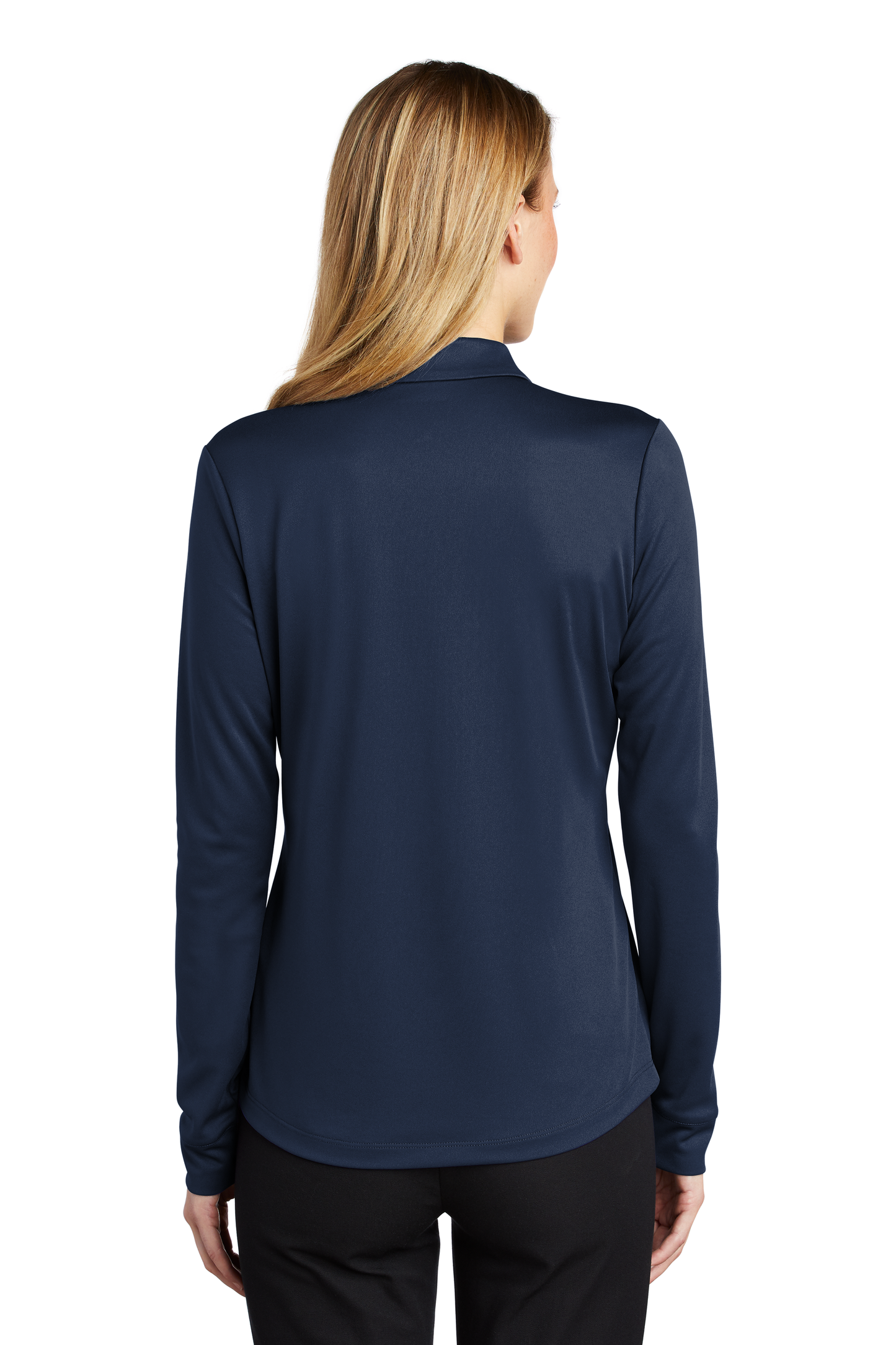 Port Authority ® Women's Silk Touch ™ Performance Long Sleeve Polo - Navy