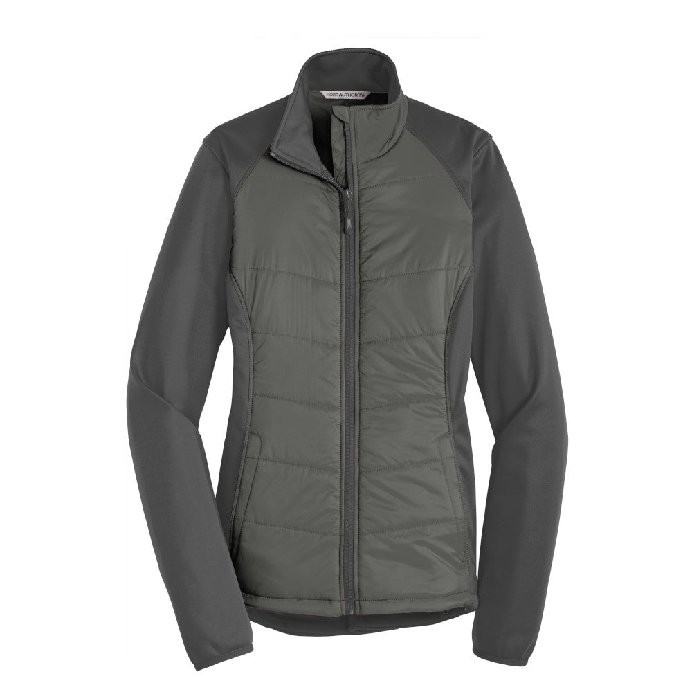 Port Authority® Women's Hybrid Soft Shell Jacket - Smoke Grey / Grey Steel