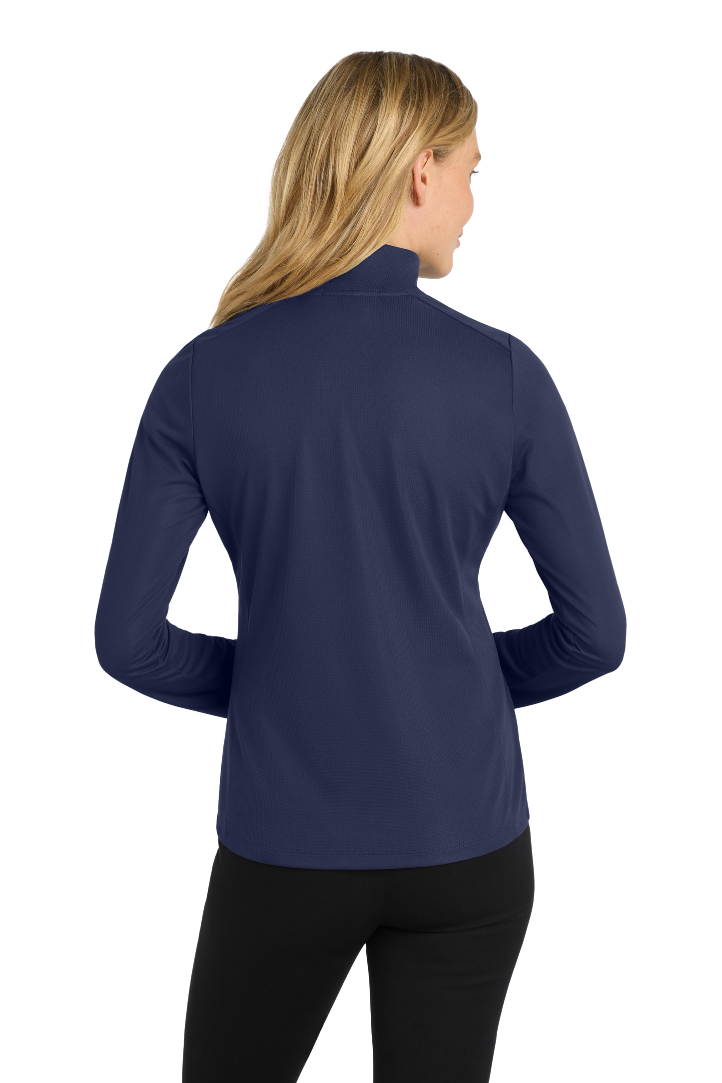 Port Authority® Women's Pinpoint Mesh 1/2-Zip - True Navy