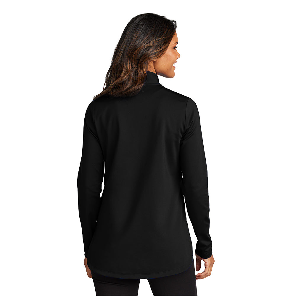 Port Authority® Ladies C-FREE® Double Knit 1/4-Zip -Deep  Black