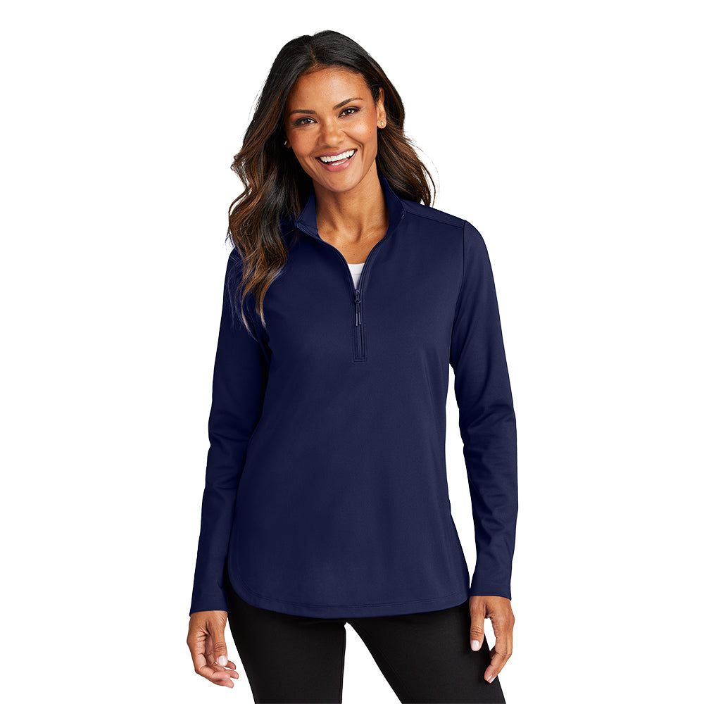 Port Authority® Ladies C-FREE® Double Knit 1/4-Zip - True Navy