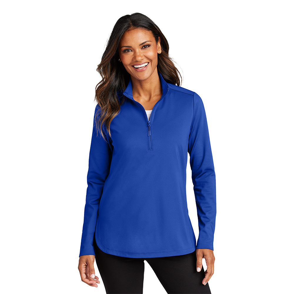 Port Authority® Ladies C-FREE® Double Knit 1/4-Zip - True Royal