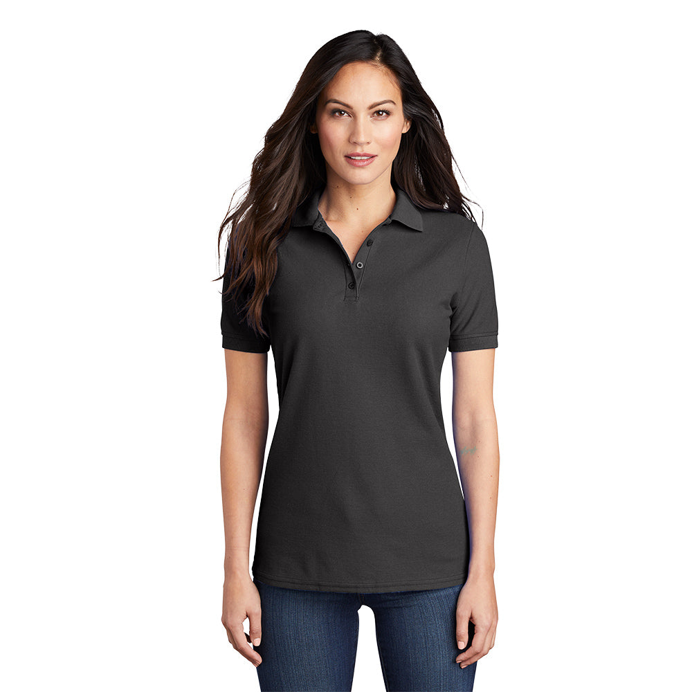 Port & Company® Ladies Core Blend Pique Polo - Charcoal