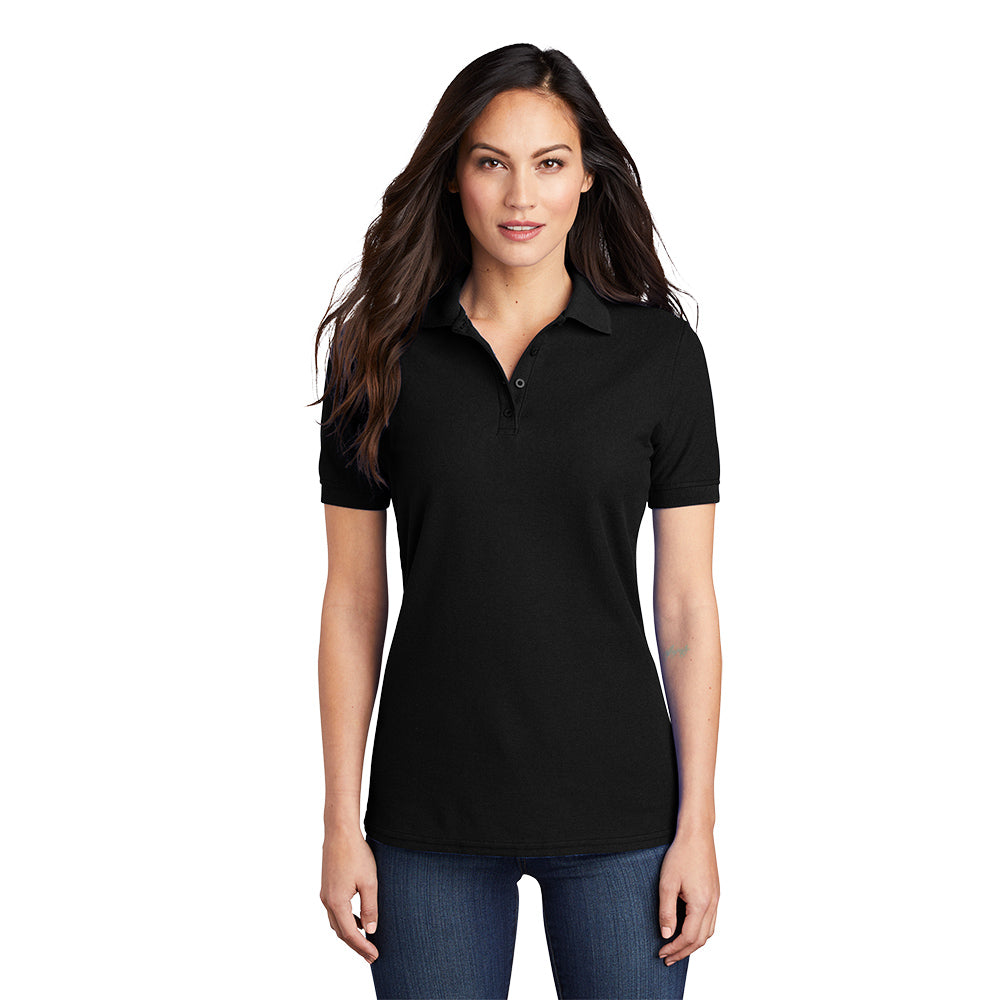 Port & Company® Ladies Core Blend Pique Polo - Jet Black