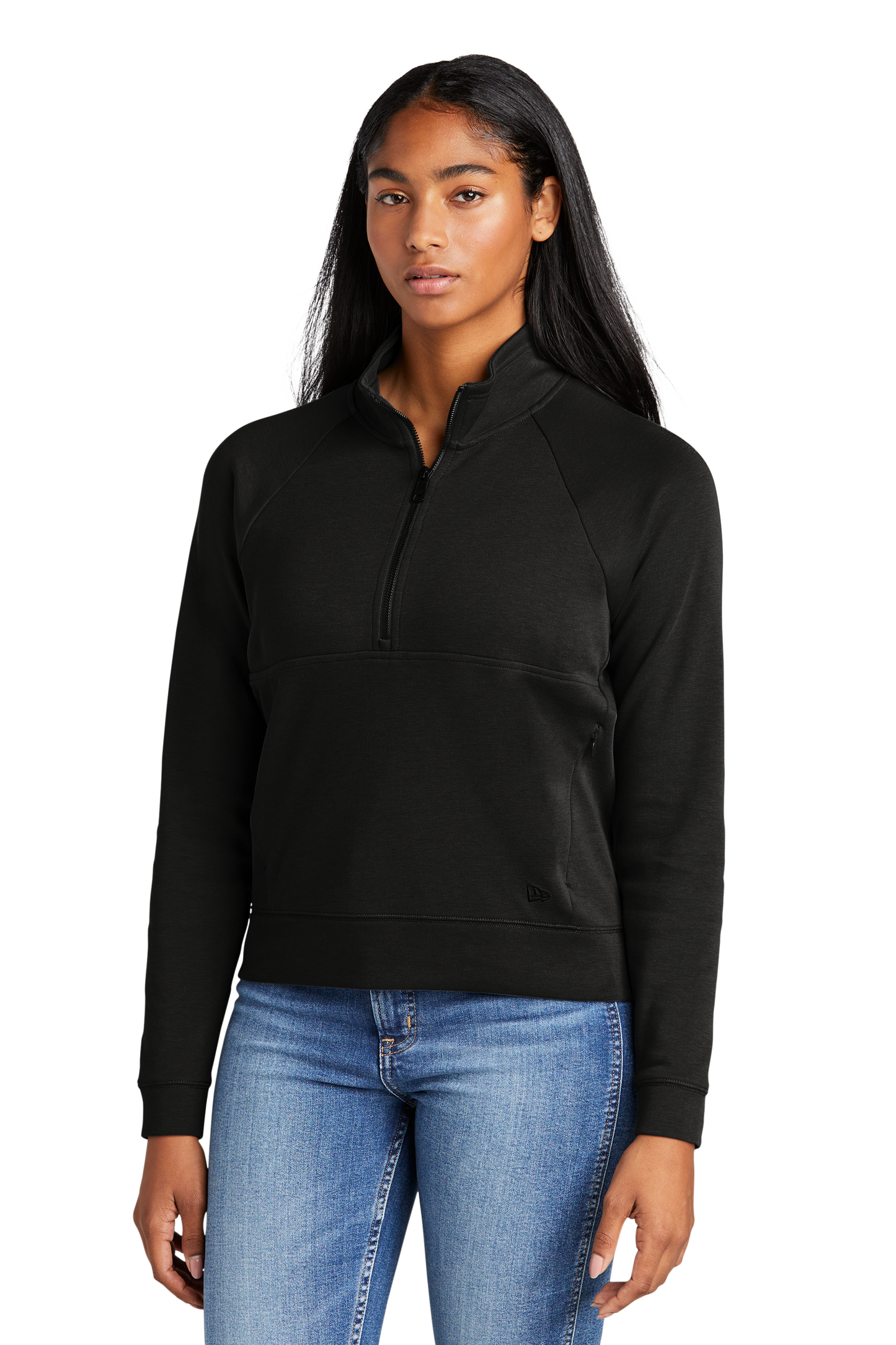 New Era® Women's STS 1/2-Zip - Black