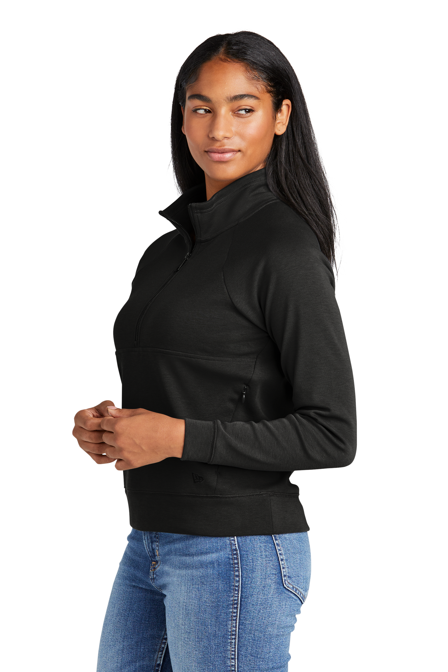 New Era® Women's STS 1/2-Zip - Black