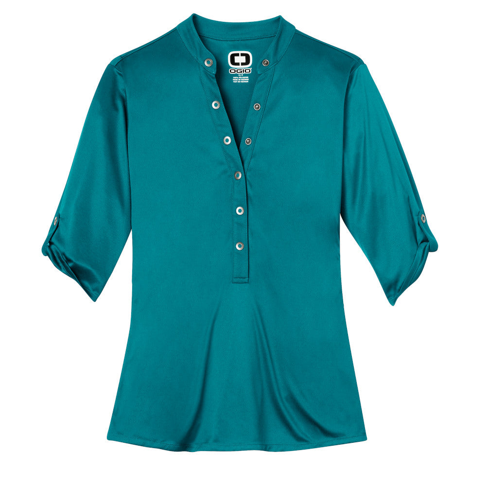 OGIO® - Crush Henley - Torque Teal