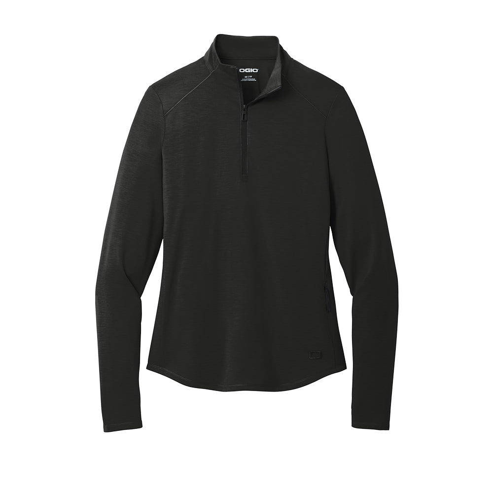 OGIO Ladies Motion 1/4-Zip Pullover - Blacktop