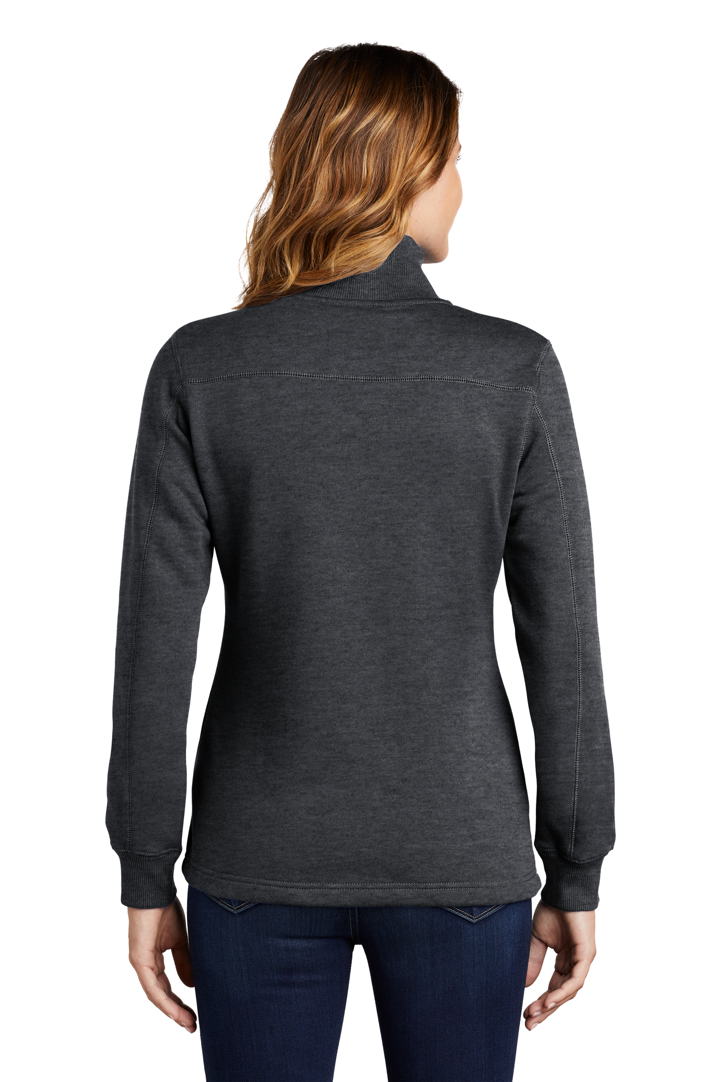 Sport-Tek® Women's 1/4-Zip Sweatshirt - Graphite Heather