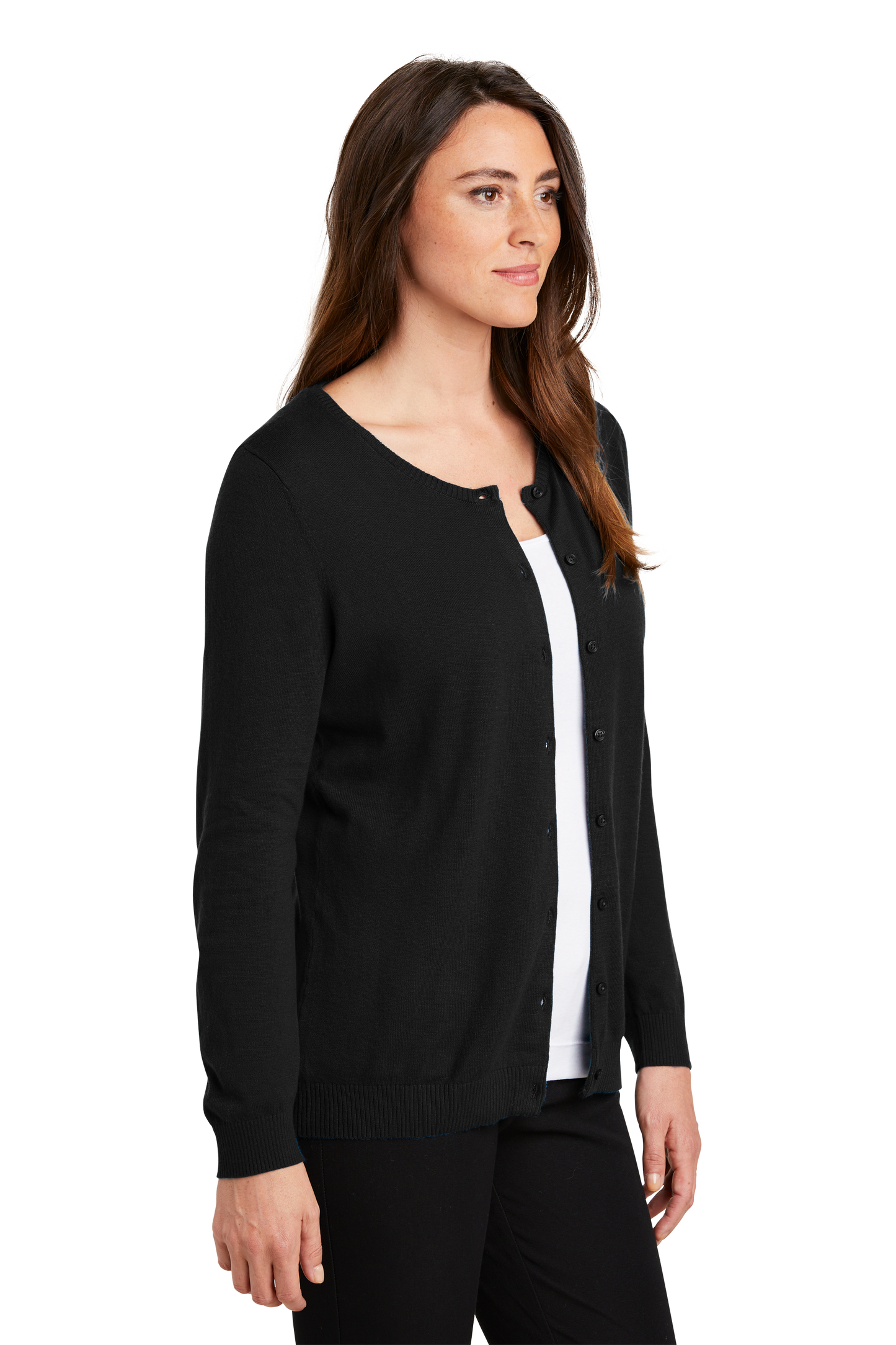 Port Authority® Women's Cardigan Sweater - Black