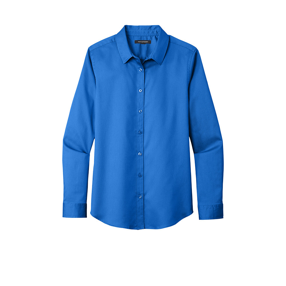 Port Authority® Women's Long Sleeve SuperPro React ™ Twill Shirt - Strong Blue