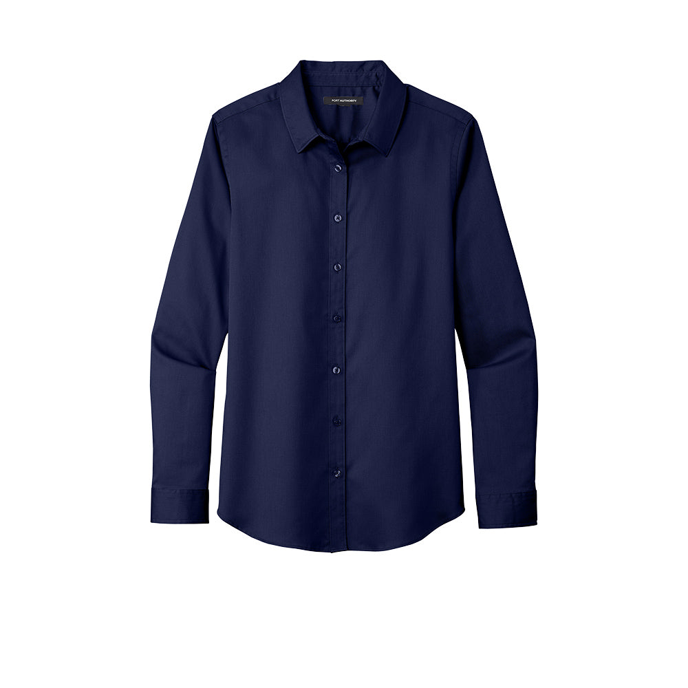 Port Authority® Women's Long Sleeve SuperPro React ™ Twill Shirt - True Navy