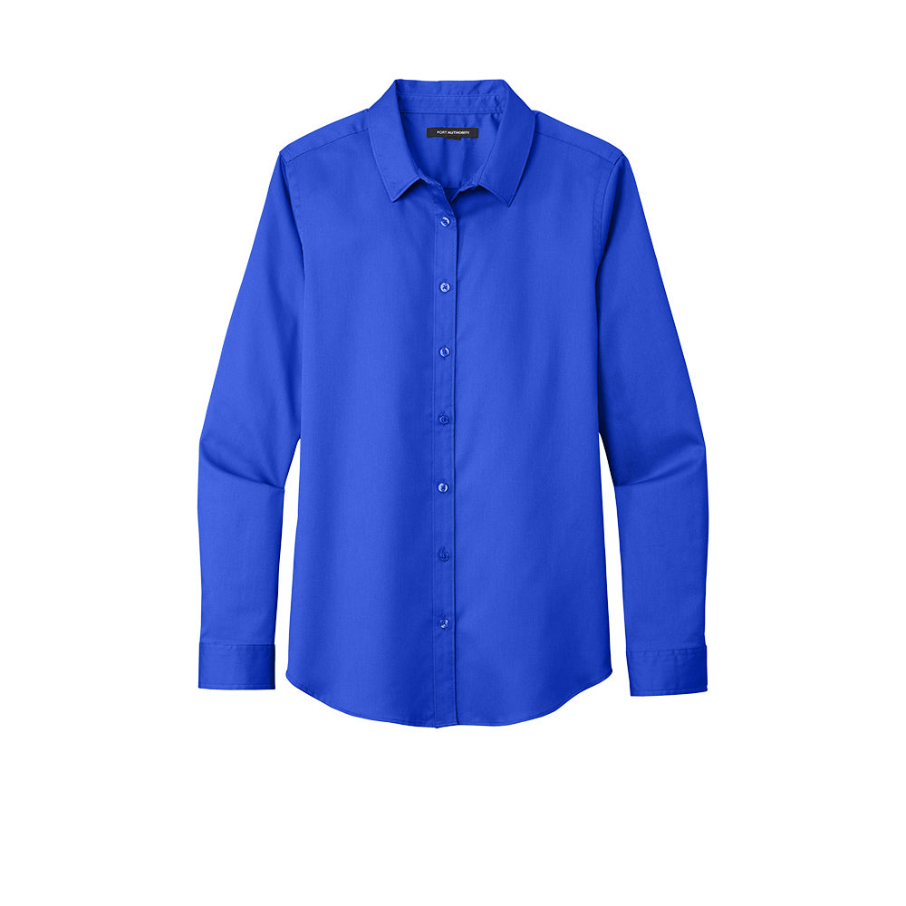 Port Authority® Women's Long Sleeve SuperPro React ™ Twill Shirt - True Royal