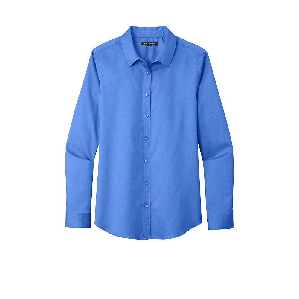 Port Authority® Women's Long Sleeve SuperPro React ™ Twill Shirt- Ultramarine Blue