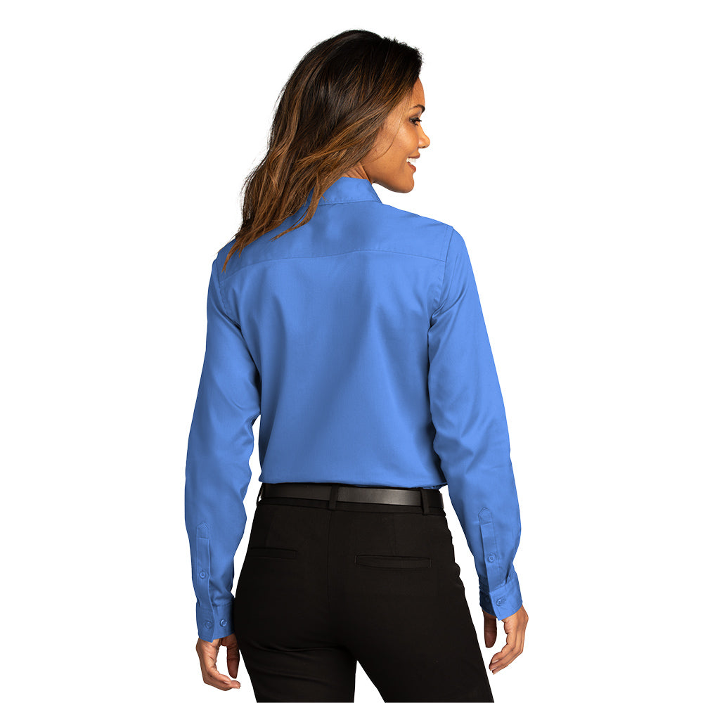 Port Authority® Women's Long Sleeve SuperPro React ™ Twill Shirt- Ultramarine Blue