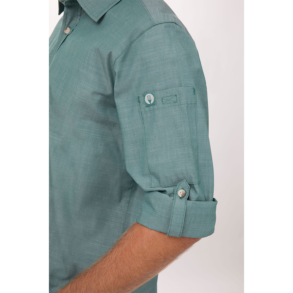 CHAMBRAY SHIRT - Green Mist