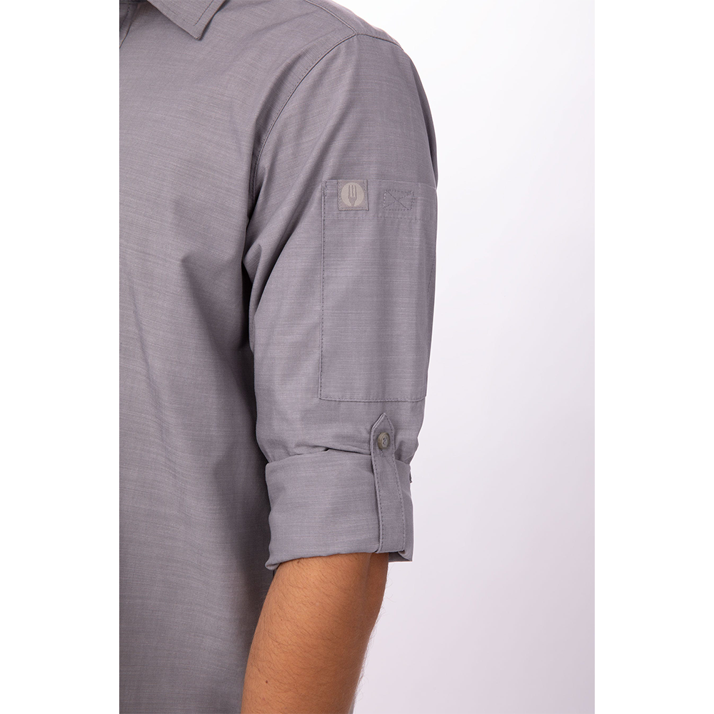 CHAMBRAY SHIRT - Grey