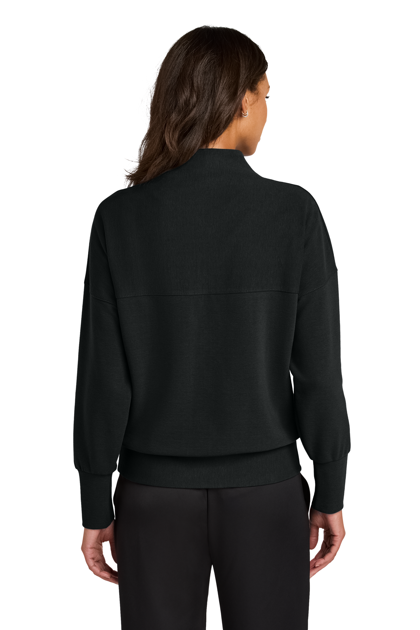 Mercer+Mettle® Women’s Linear Texture 1/4-Zip - Deep Black