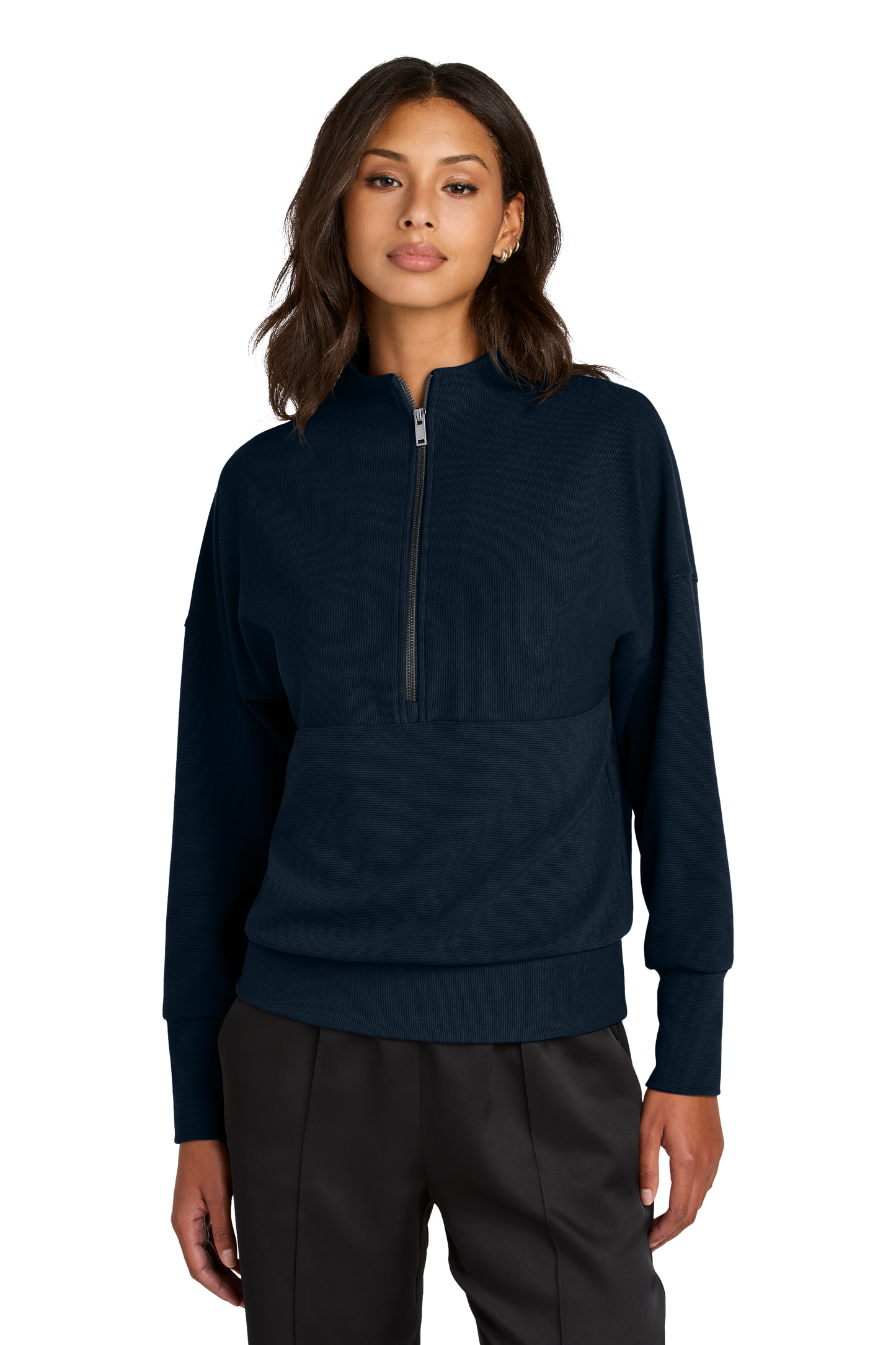 Mercer+Mettle® Women’s Linear Texture 1/4-Zip - Night Navy