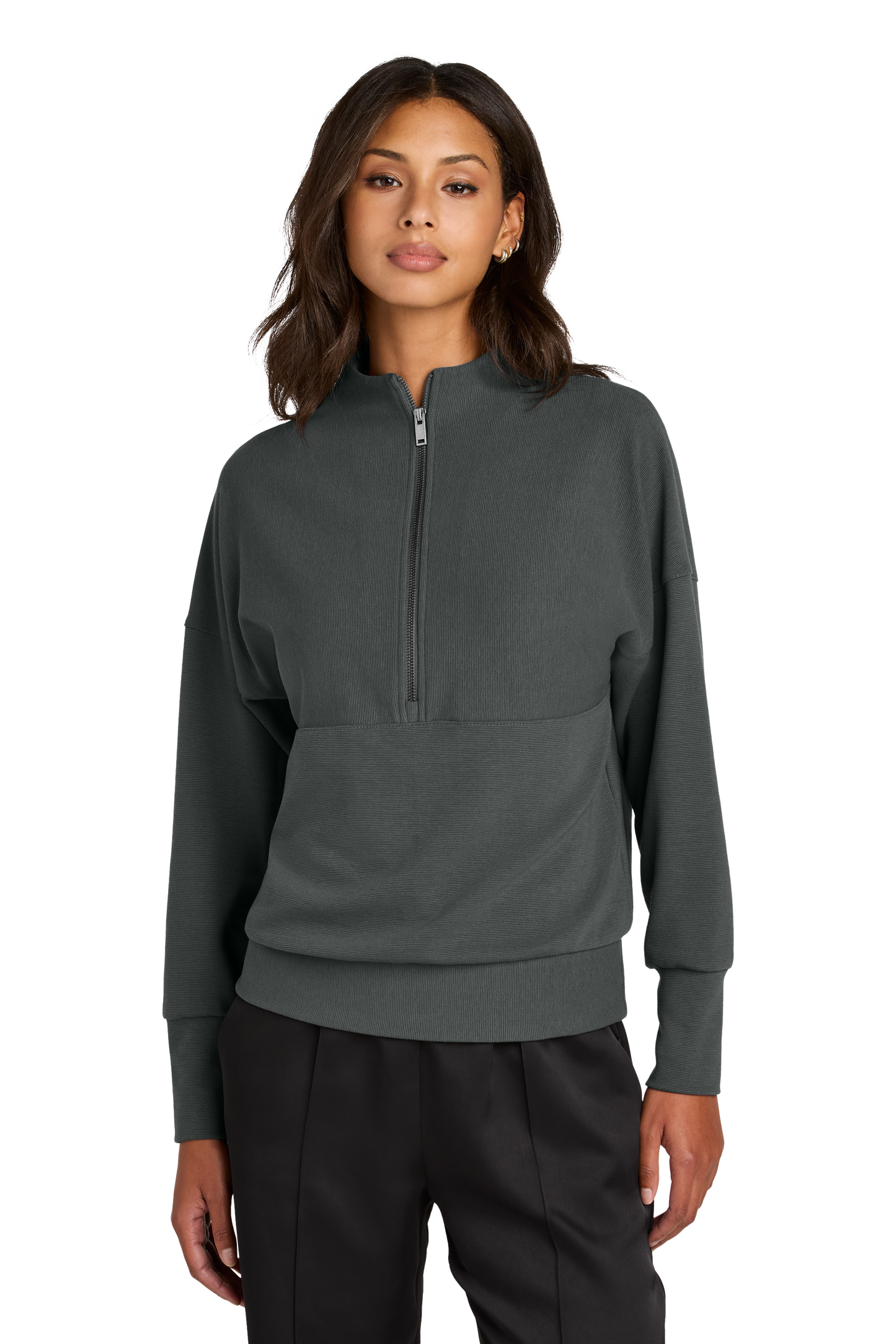 Mercer+Mettle® Women’s Linear Texture 1/4-Zip - Storm Grey