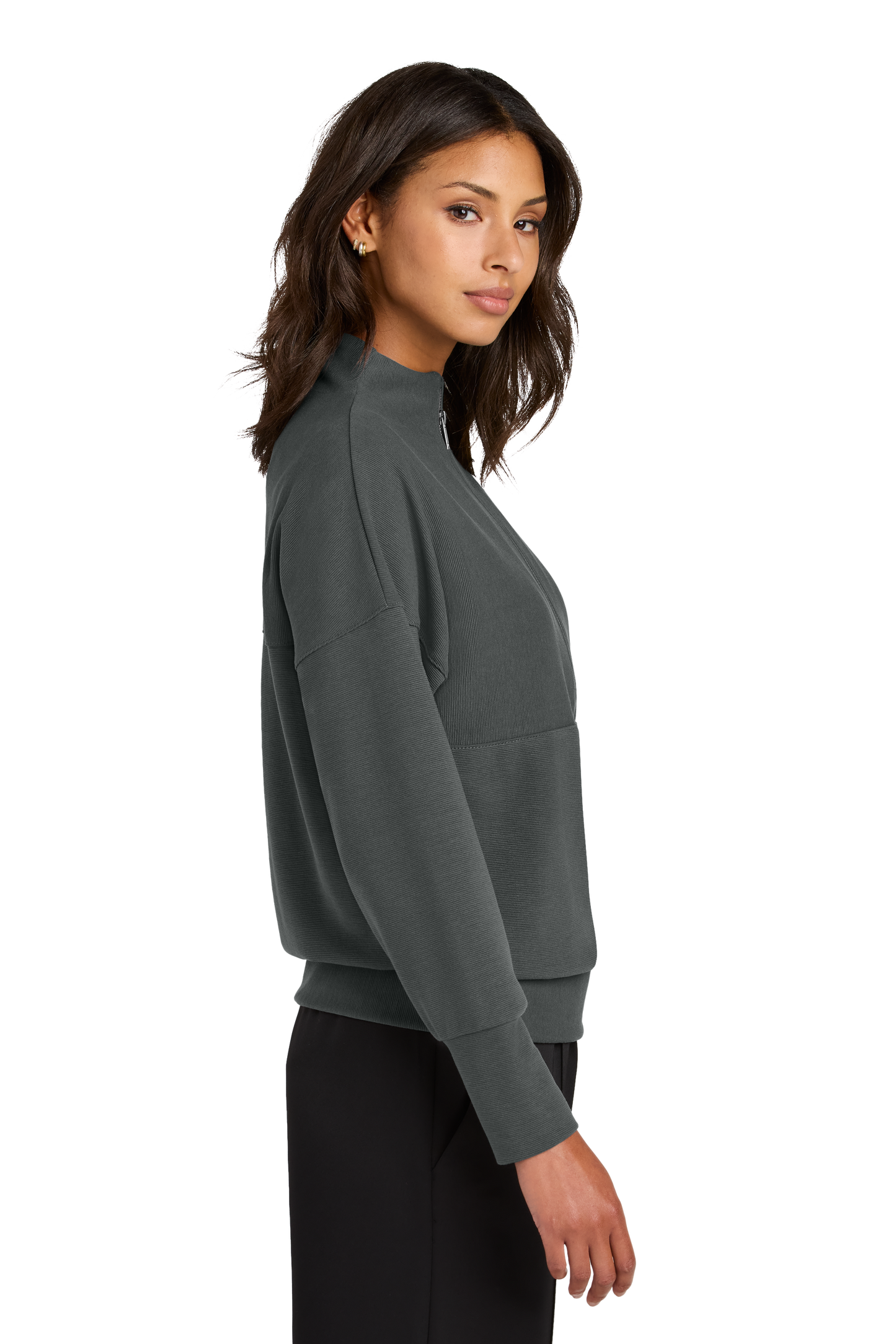 Mercer+Mettle® Women’s Linear Texture 1/4-Zip - Storm Grey