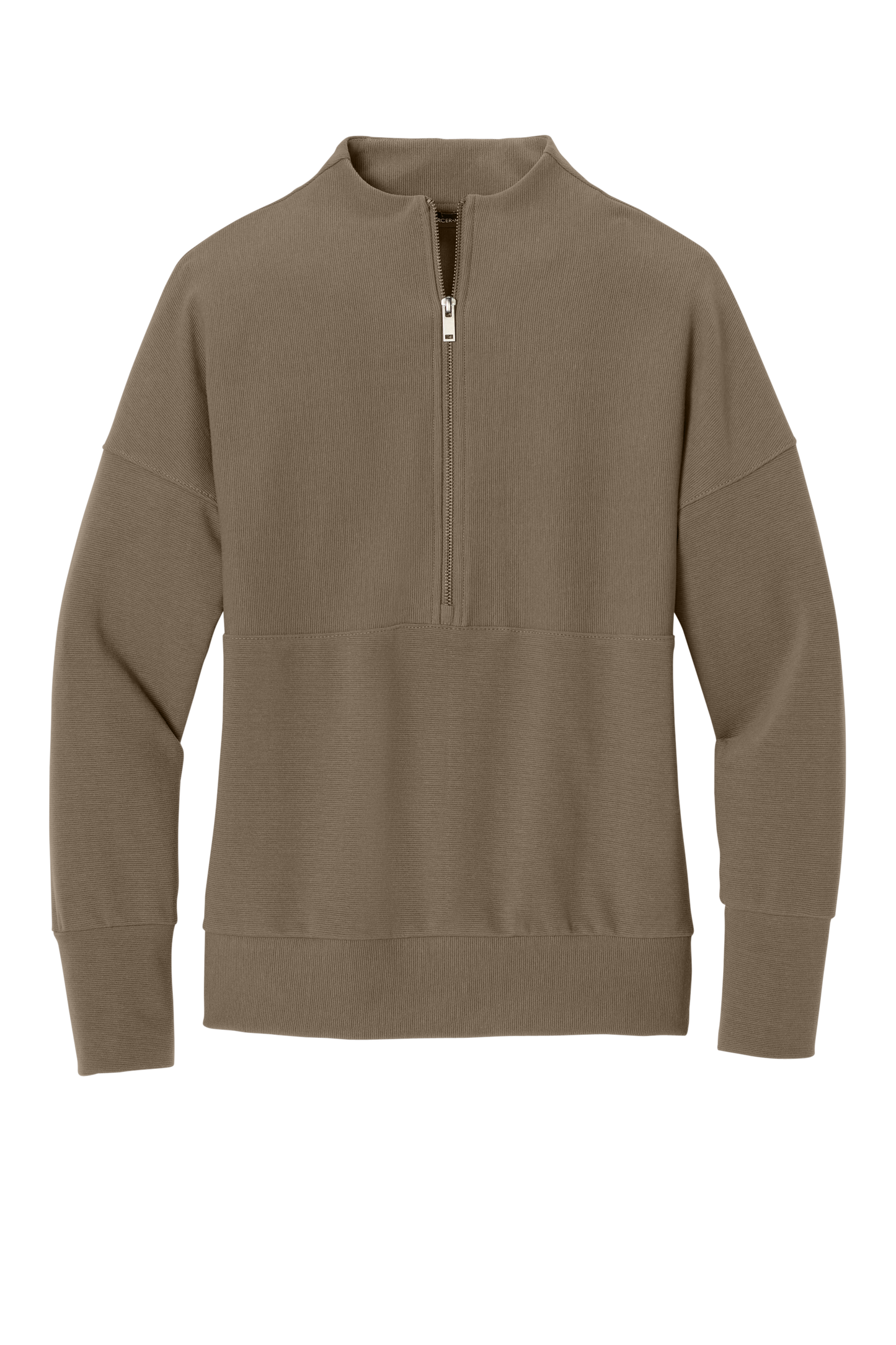 Mercer+Mettle® Women’s Linear Texture 1/4-Zip - Warm Taupe