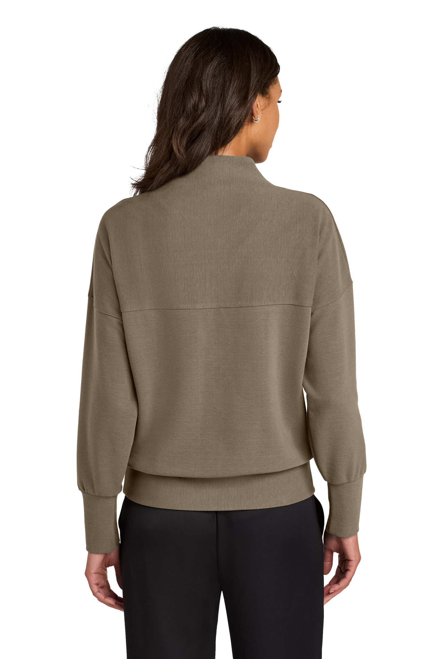 Mercer+Mettle® Women’s Linear Texture 1/4-Zip - Warm Taupe