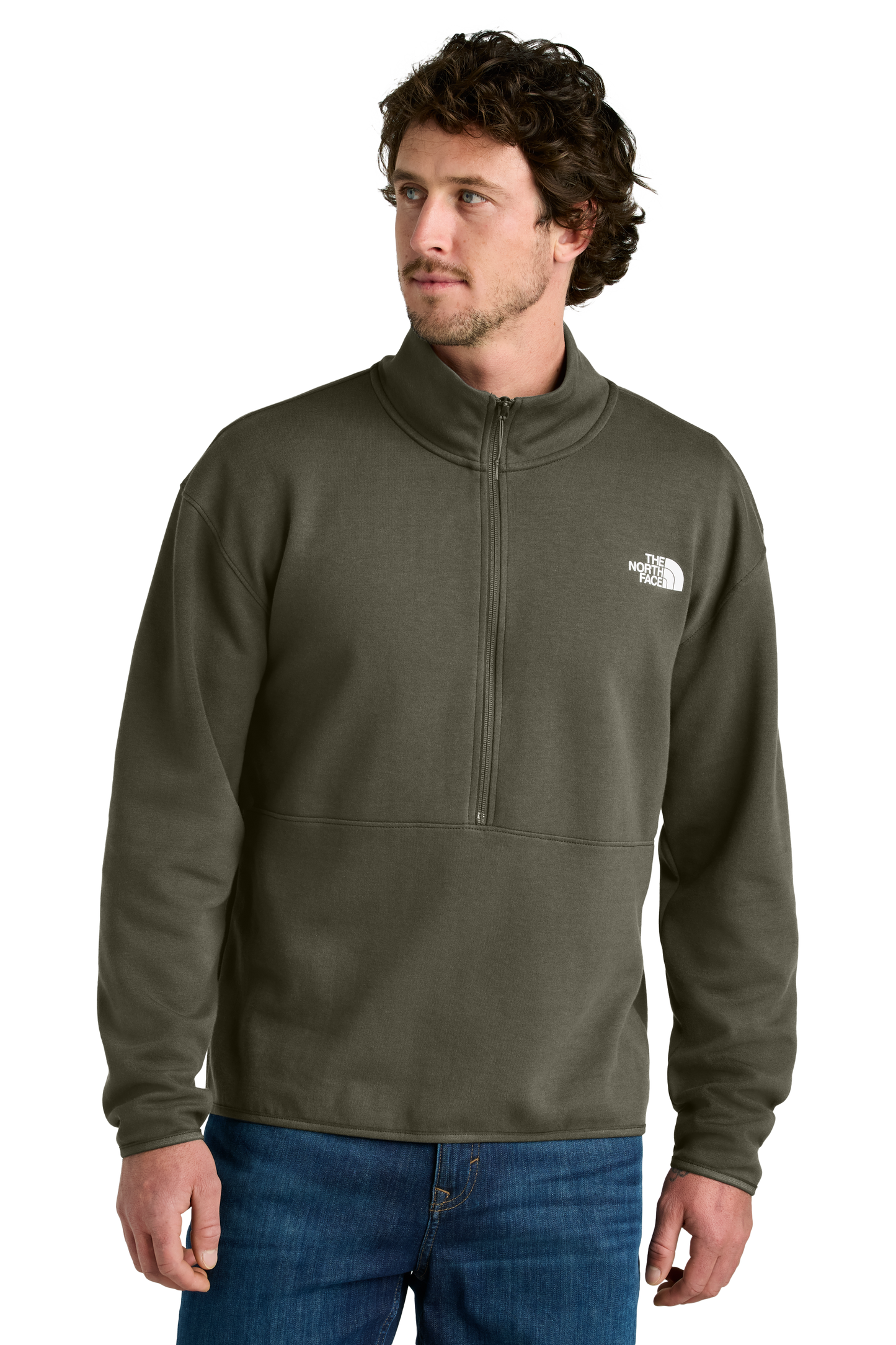 The North Face® Double-Knit 1/2-Zip Fleece - New Taupe Green