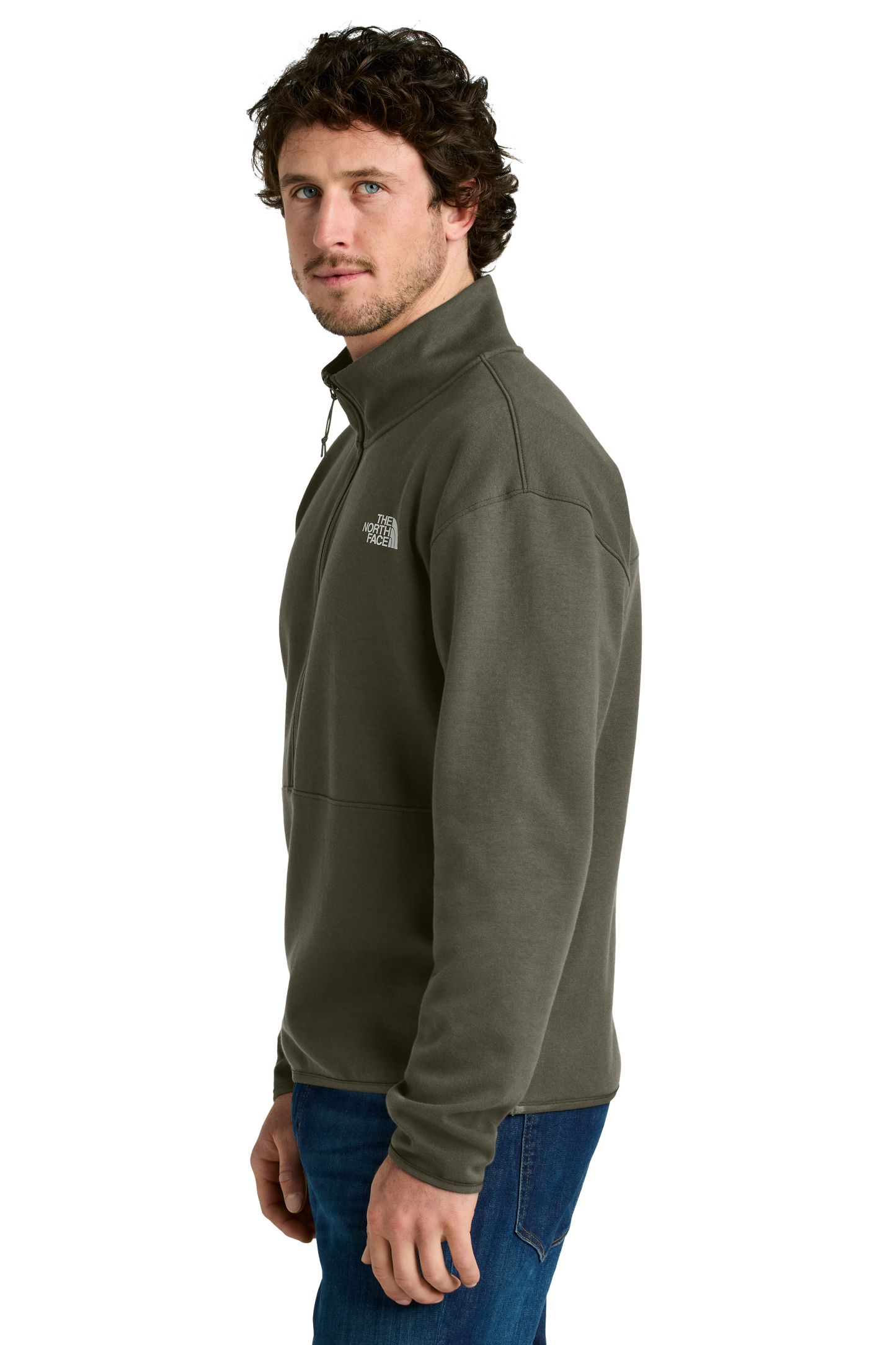 The North Face® Double-Knit 1/2-Zip Fleece - New Taupe Green