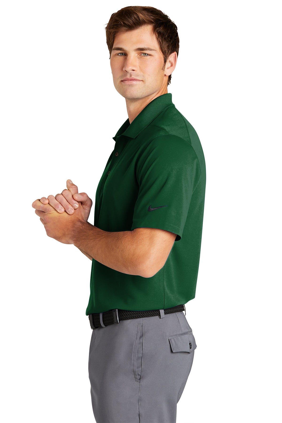 Nike Dri-FIT Micro Pique 2.0 Short Sleeve Polo - George Green