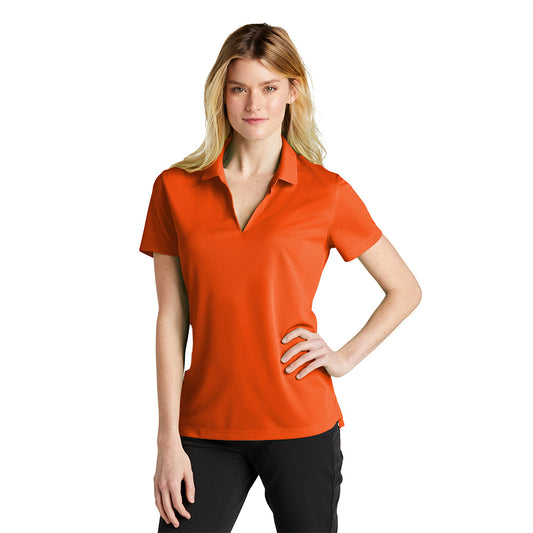 Women Nike Dri-FIT Micro Pique 2.0 Short Sleeve Polo - Brilliant Orange