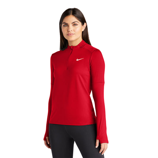 Nike Ladies Dri-FIT Element 1/2-Zip Top- Scarlet