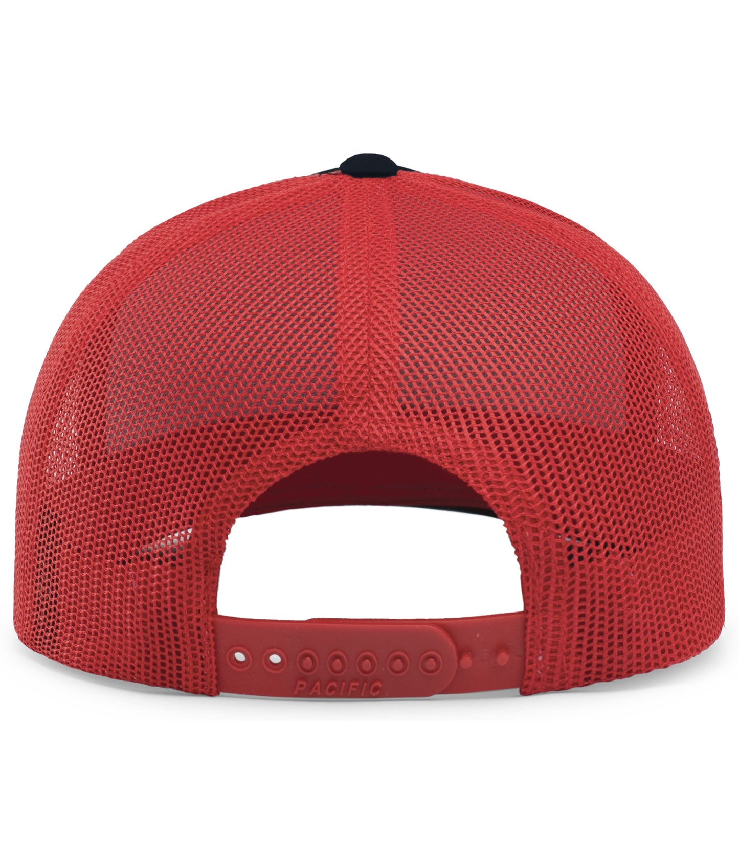 Pacific Headwear Trucker Snapback Cap - Navy/Red/Navy