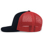 Pacific Headwear Trucker Snapback Cap - Navy/Red/Navy