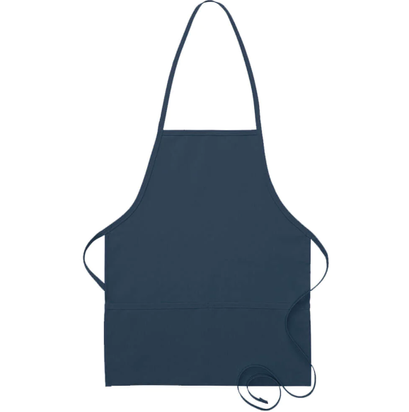 Deluxe Bib Apron (two pockets) - Navy