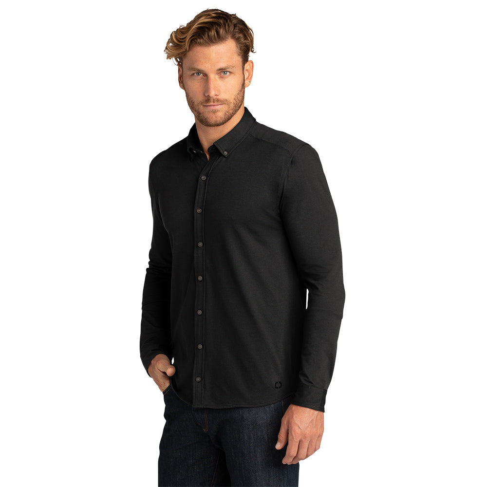 OGIO ® Code Stretch Long Sleeve Button-Up - Blacktop