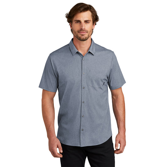 OGIO® Extend Short Sleeve Button-Up - Deep Blue Heather