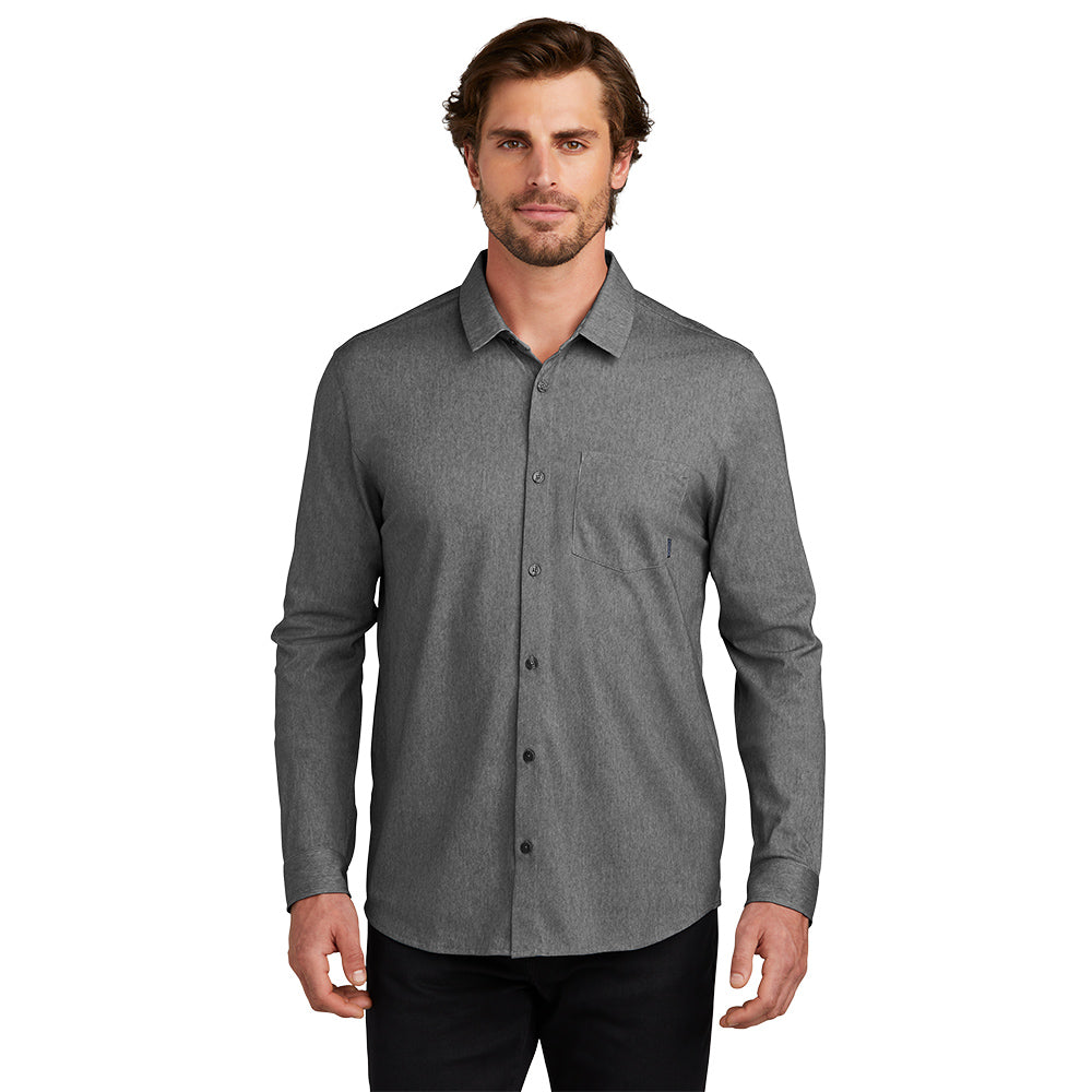 OGIO® Extend Long Sleeve Button-Up - Blacktop Heather