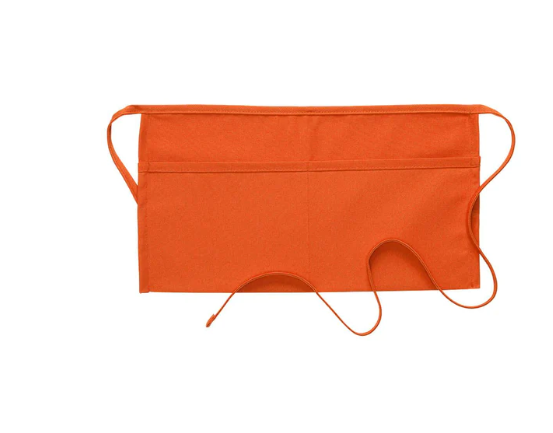 Deluxe Pocket Waist Apron (two pockets) - Orange