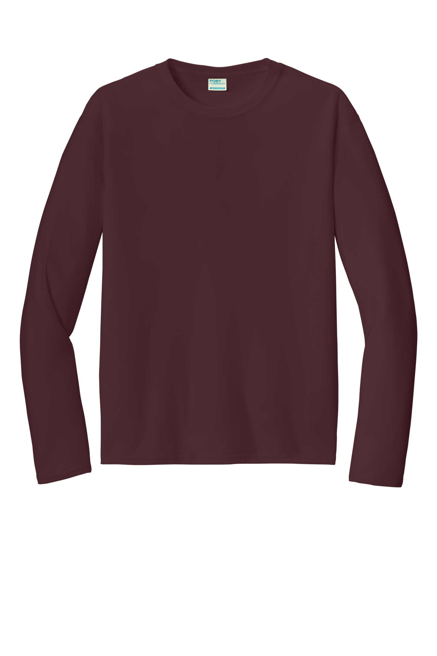 Port & Company® Long Sleeve Performance Tee - Athletic Maroon