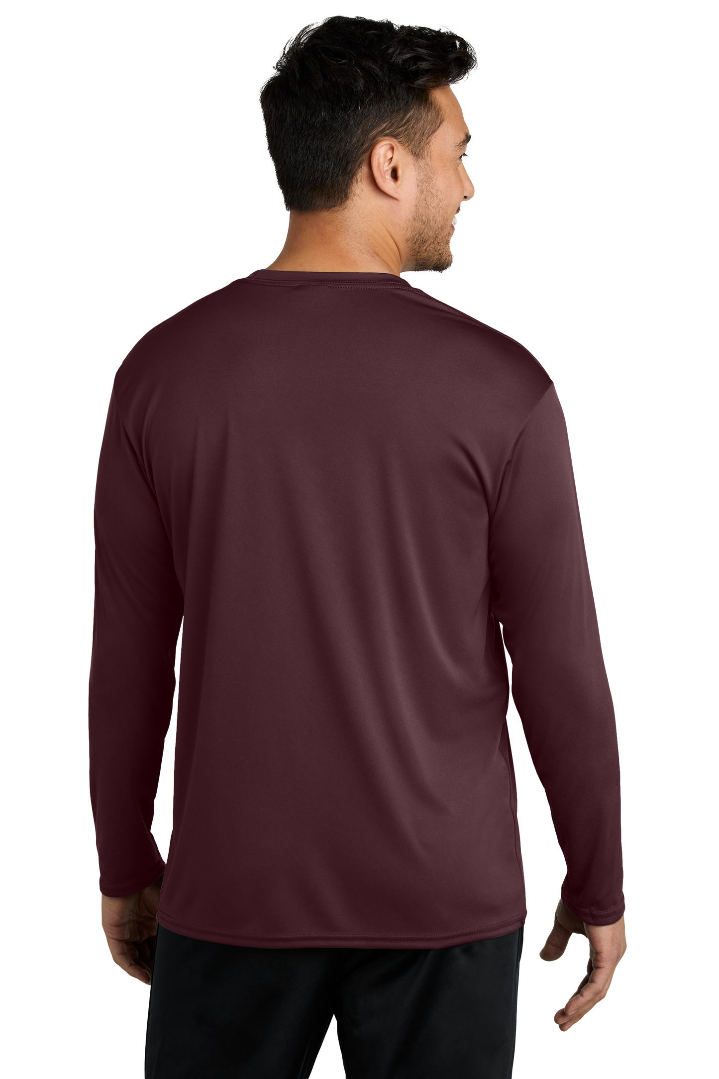 Port & Company® Long Sleeve Performance Tee - Athletic Maroon