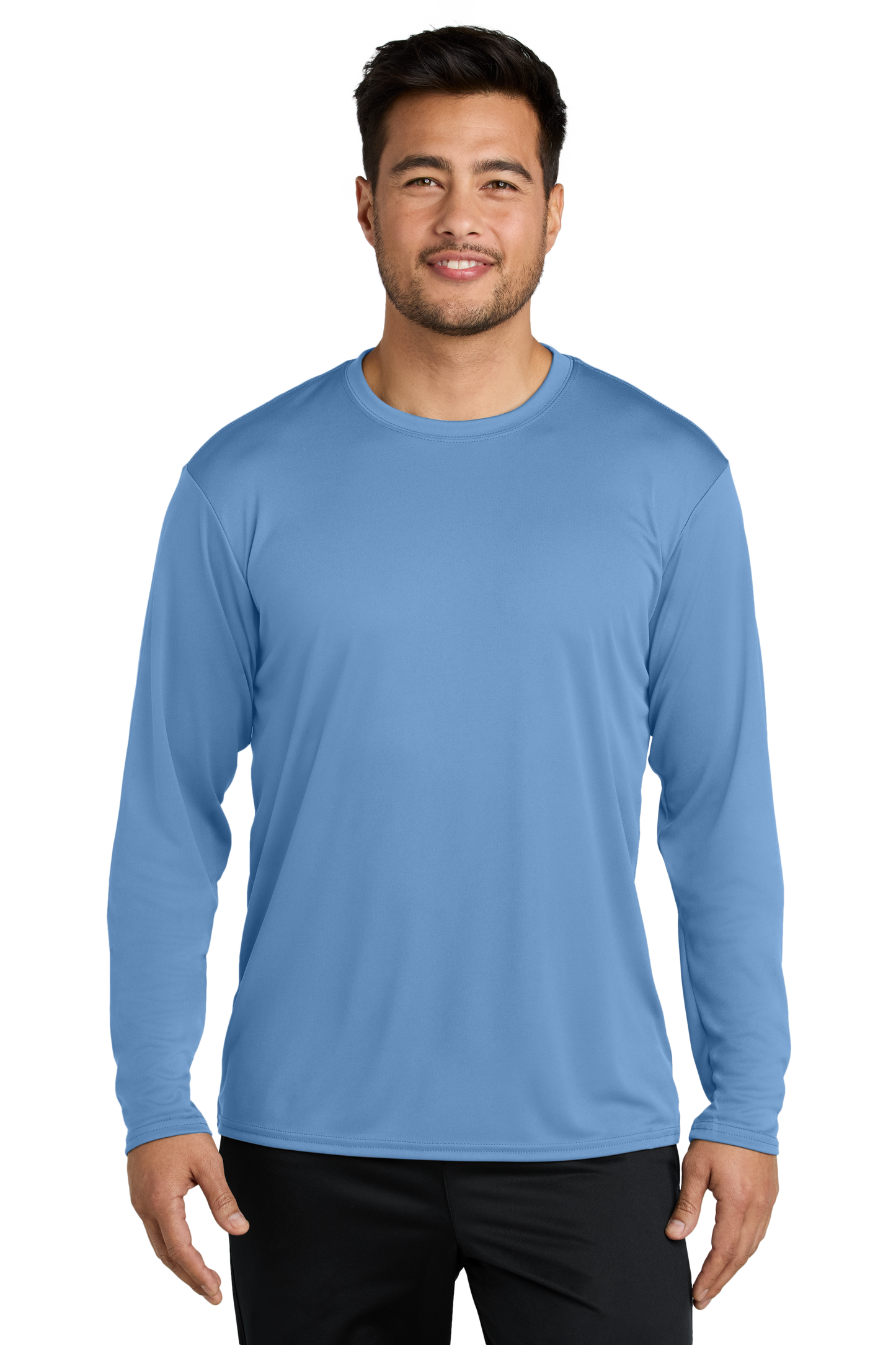 Port & Company® Long Sleeve Performance Tee - Carolina Blue