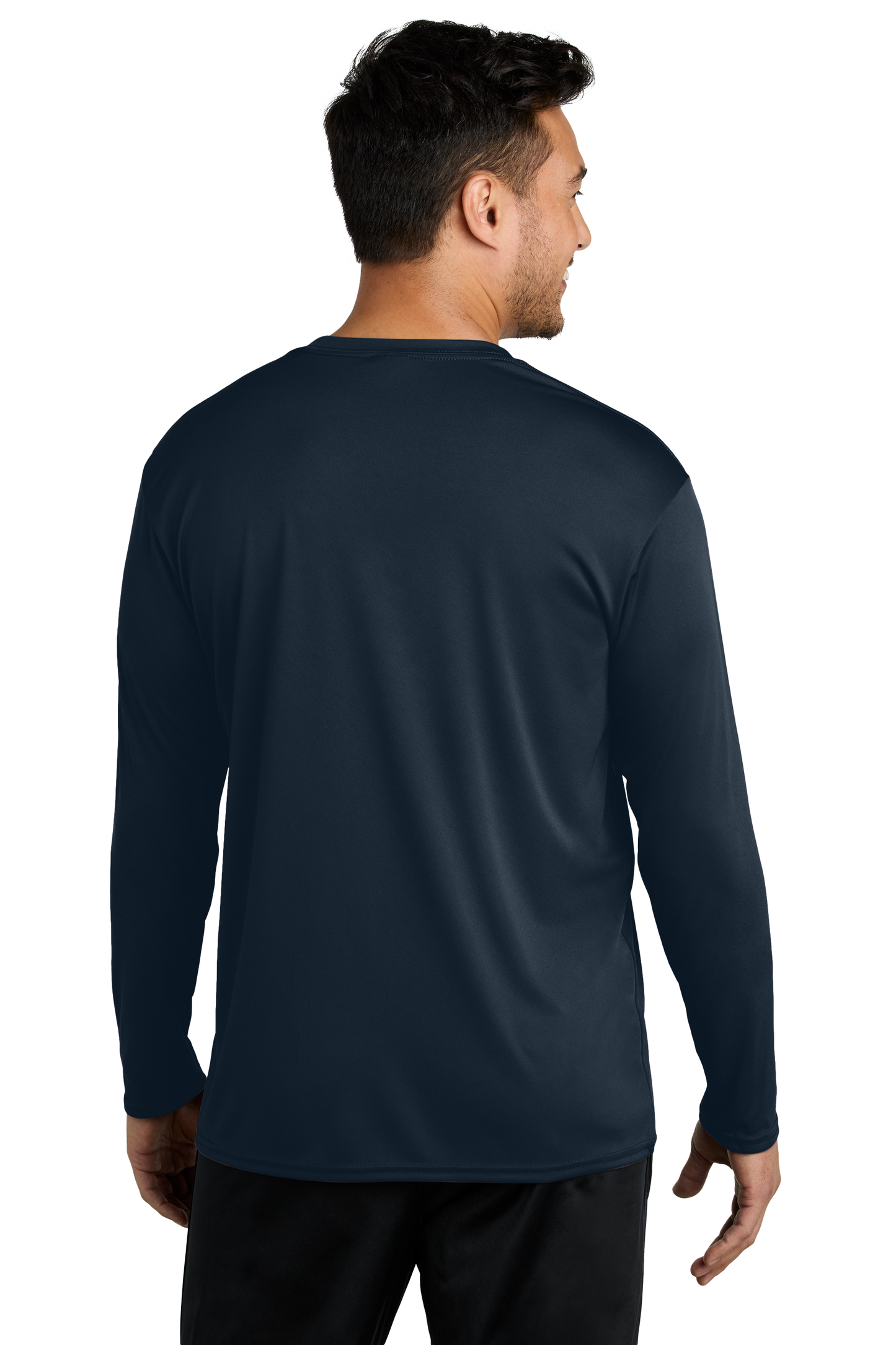 Port & Company® Long Sleeve Performance Tee - Deep Navy